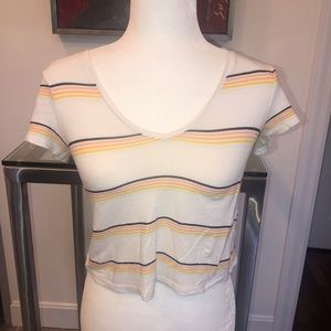 V-neck Crop Top T-shirt